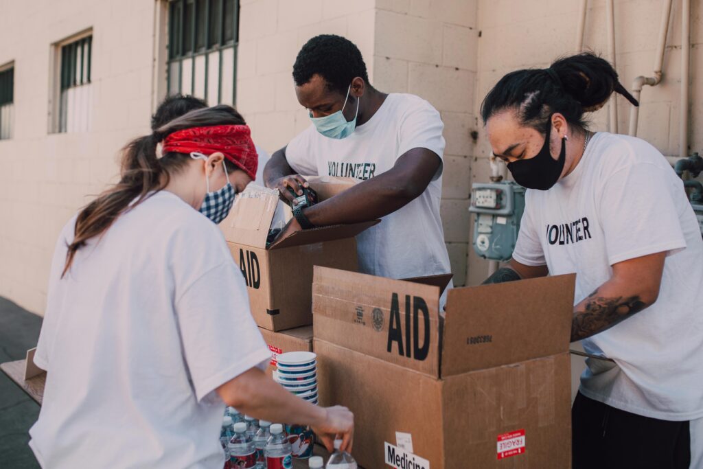 Volunteers Serving